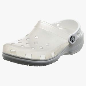 Crocs Unisex-Adult Men's and Women's Classic Translucent Clogs. Color: White